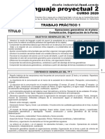 Lenguaje Proyectual 2: Trabajo Práctico 1 Título