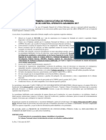 Primera Convocatoria de Personal Coa 2017 PDF