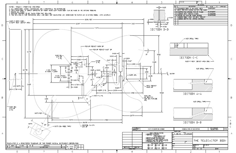 Tele Body Drawing RevD | PDF