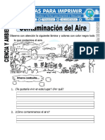 Ficha de Contaminacion Del Aire para Segundo de Primaria