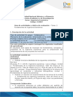 Guia de Actividades y Rúbrica de Evaluación Tarea 2 - Fundamentos de Ingeniería Económica PDF