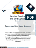 Solar System Multi Grade Reading Comprehension Cards