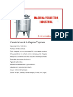 Características de La Maquina Yogurtera