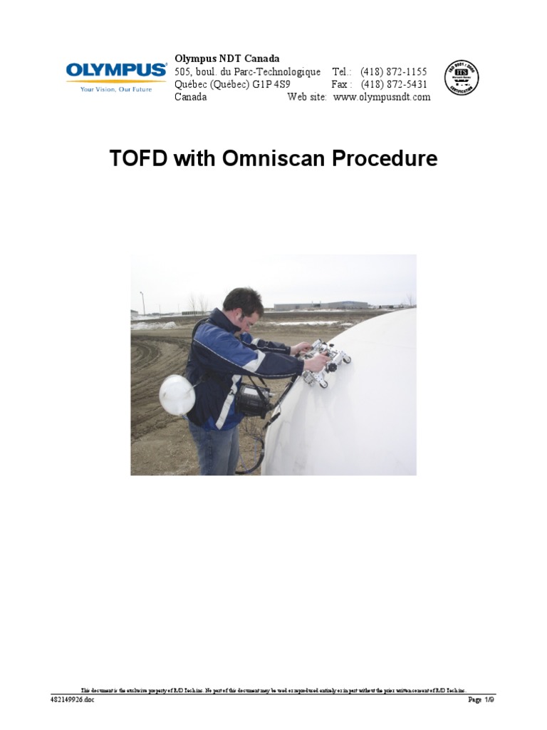 Omniscan TOFD Procedure Guide | PDF | Menu (Computing) | Medical Ultrasound