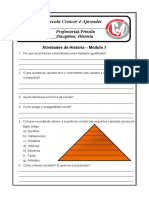 Atividade de História 5º Ano Módulo 7