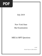 July 2019: © 2019 National Conference of Bar Examiners