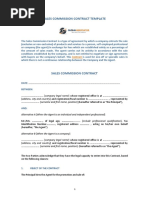 Sales Commission Contract Agreement Template Sample