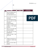 Sr. No. Item Status Comments & Recommendations: Safety Audit Checklist-14489