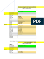 14th September Schedule