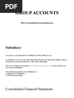 Group Accounts: IFRS 10 Consolidated Financial Statements