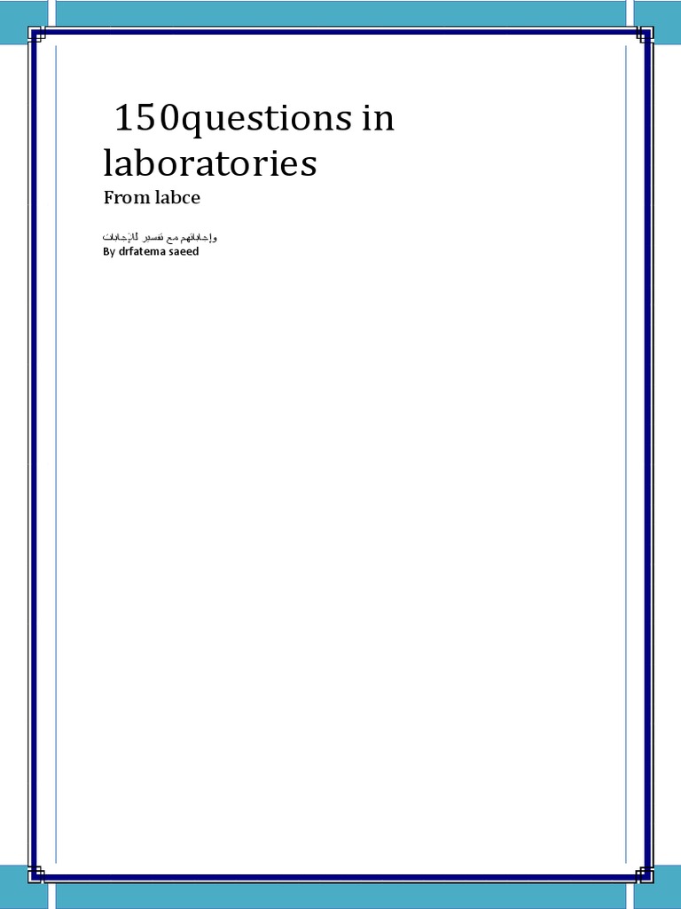 150 Question Labce Quiz PDF | PDF | Atherosclerosis | Methicillin ...