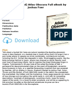 (PDF Download) Atlas Obscura Full Ebook by Joshua Foer: Book Info