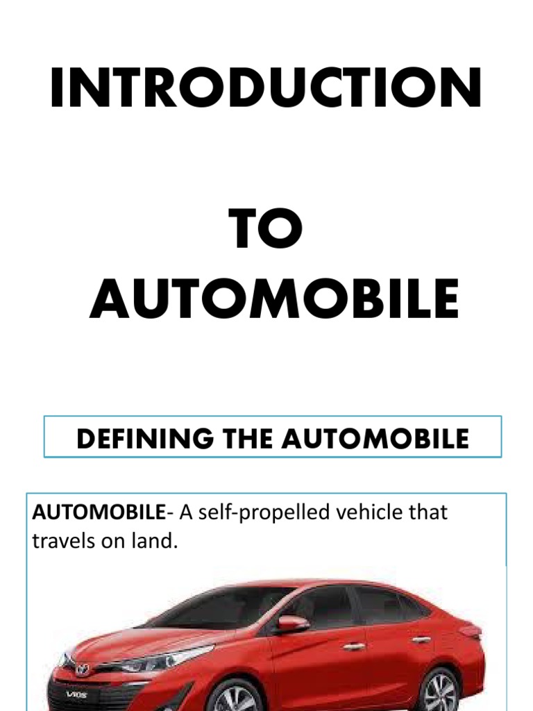 Components and Types of Automobiles | PDF | Technology & Engineering