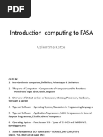 Introduction To Computing To FASA