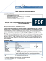 EURL-SRM - Analytical Observations Report: Analysis of The Fumigant Sulfuryl Fluoride Applying Headspace-GC-MSD