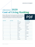 Mercer 2020 Cost of Living Ranking: Welcome To Brighter