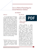 Elif - Erisen Introduction Political Psychology For International Relations PDF