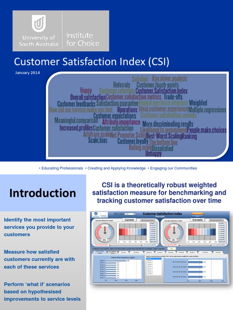 Customer Satisfaction Index Overview | PDF | Customer Satisfaction ...