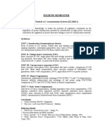 Eighth Semester: Flexible AC Transmission System (EL20811) Objectives