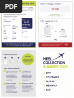 Boarding Pass: Kyiv (Boryspol) (KBP) - Riga (RIX) Prokopovych Mariia