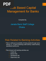 Risk Based Capital Management For Banks: Janata Bank Staff College Dhaka