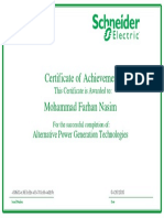 Certificate - Alternative Power Generation PDF