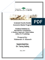 Economertric Work To DR - Tareq Sadeq