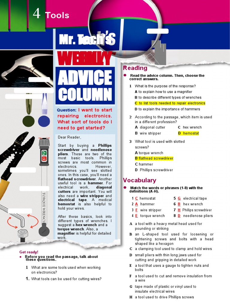 Electronics Repair Tool Guide | PDF | Screw | Tools