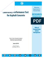 Laboratory Performance Test For Asphalt Concrete: June 2015