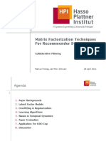 Matrix Factorization Techniques For Recommender Systems Collaborative Filtering