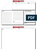 HeroQuest - Character Sheet 3