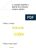 Trabajo, Energía Impulso y Cantidad de Movimiento