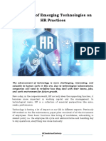 The Effect of Emerging Technologies on HR Practices