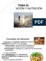 Tema Iii: Alimentación y Nutrición