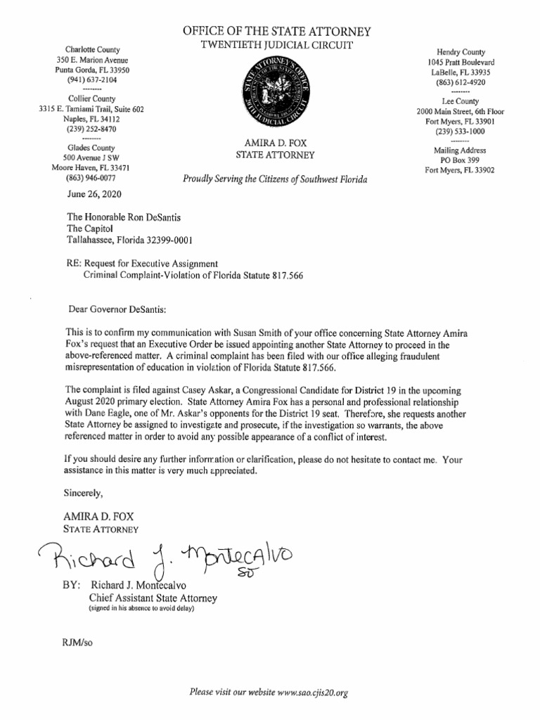 Letter Requesting Reassignment | PDF