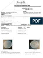 Scharlab S.L. Certificate of Analysis: Plate Count Agar (Pca)