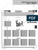 Afiche Hoja de Respuesta Tipo A Grado 3 2015 PDF