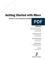 Getting Started With Mbox: Version 6.7 For LE Systems On Windows or Macintosh