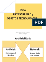 Artificialidad y Objetos Tecnologicos