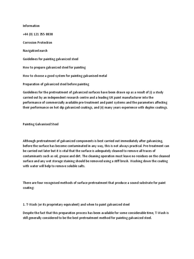 Information On GI Painting | PDF | Galvanization | Paint