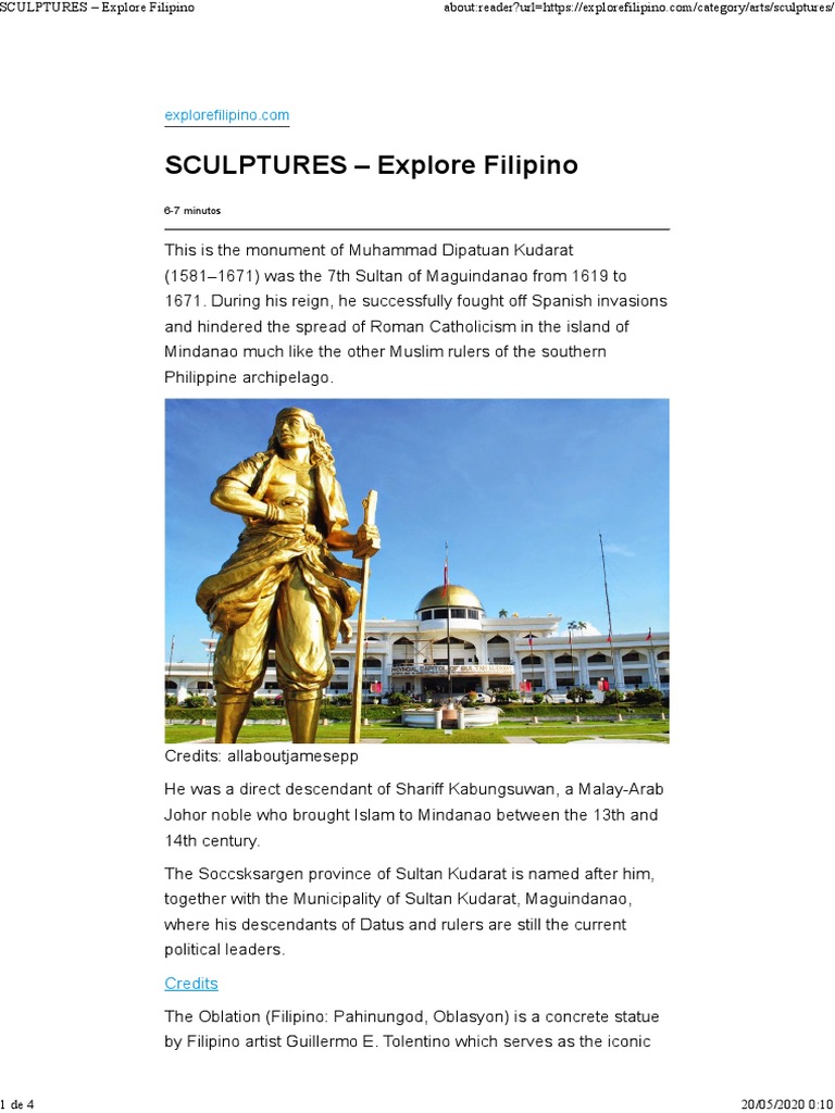 SCULPTURES Explore Filipino PDF Philippines Sculpture