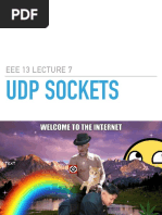 Eee 13 Lecture 7: Udp Sockets