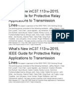 What'S New Inc37.113 - 2015, Ieee Guide For Protective Relay Applications To Transmission Lines