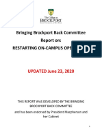 SUNY Brockport Reopening 7.1.20