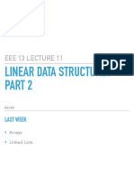 EEE 13 Lecture 11 Linear Data Structures Part 2