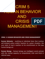 Crim 5 Human Behavior AND Crisis Management