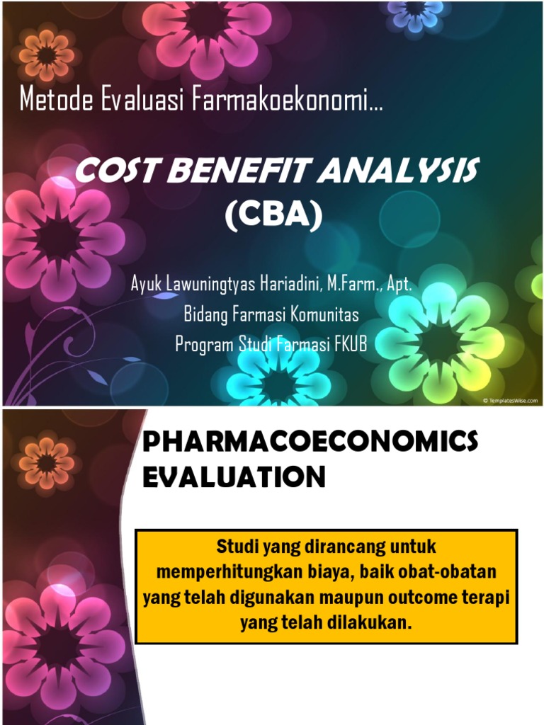 Metode Evaluasi Farmakoekonomi : Cost Benefit Analysis | PDF
