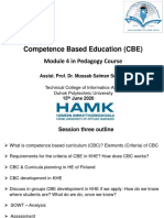 Competence Based Education (CBE) : Module 4 in Pedagogy Course