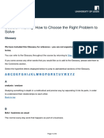 Decision Making: How To Choose The Right Problem To Solve: Glossary