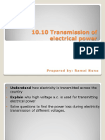 10.10 Transmission of Electrical Power